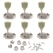 6 stk Yootones Vintage Style Guitar Tuning Pegs Machine Head Tuners 3L3R Kompatibel med Les Paul Epiphone Guitar Parts (s?lv)