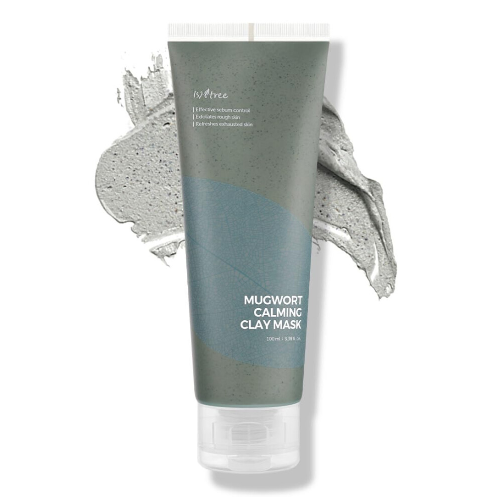 Isntree Mugwort Calming Clay Mask 100Ml 3.38 Fl.oz | Sebum Control | Pore Tightening | Exfoliates Rough Skin | Blackheads Care