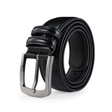 VRLEGEND Cinture da uomo Grandi e alte 36""-70"" Cintura da uomo in pelle Cintura da lavoro casual Colori nero e marrone (44""-47"" vita nera)