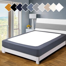 Twin Six Premium Box Spring Cover Actualy Falda Falda Envoltura alrededor de la portada del colchn King/California King/Split King Dark Grey