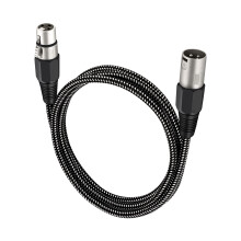 KINXIYU XLR k bel 50 ft 3-pinov nylonov opleten vyv en XLR samec-XLR samica mikrof nny DMX patch k bel (vodice z cistej medi)