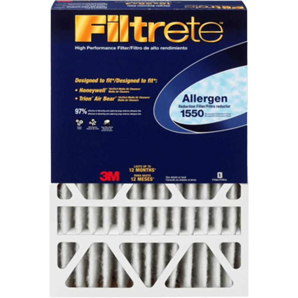 Filtrete DP01DC-4 Ultra Allergen Healthy Living Electrostatic High-Performance Replacement Air Filter  1 Count (Pack of 1)  White