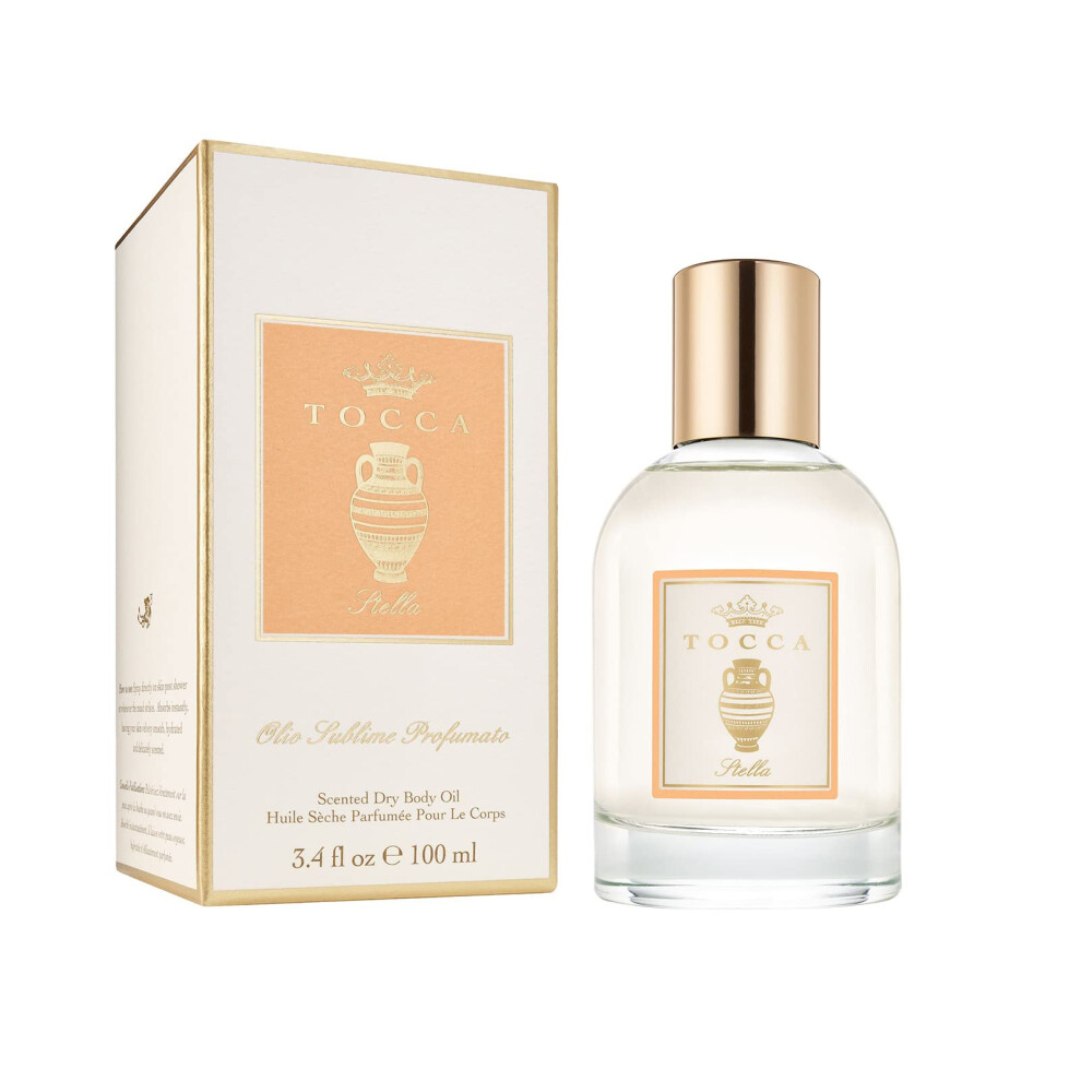 Tocca Orange Stella Scented Dry Body Oil 3.4 Fl Oz - Olio Sublime Profumato Body Fragrance Featuring Blood Freesia & Spicy Lily