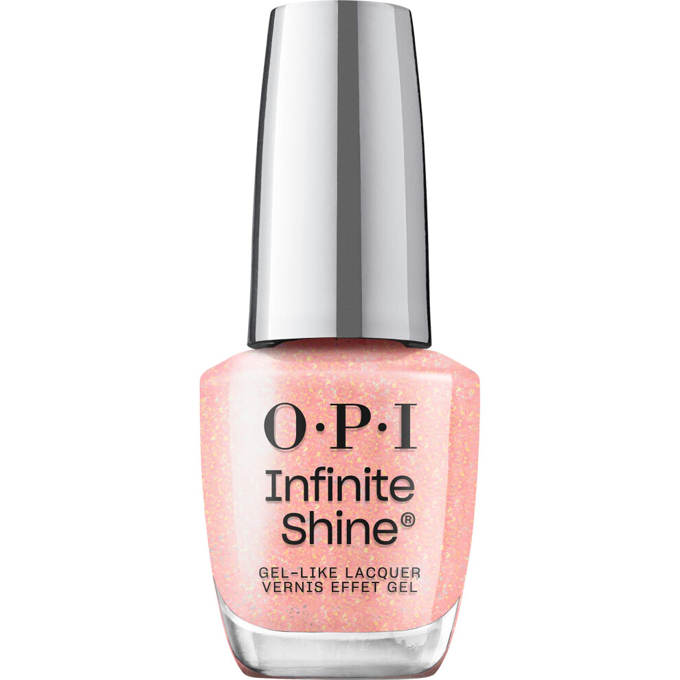 OPI Infinite Shine Suzi's Pedicure Throne | Sheer Pastel Coral Shimmer Long Wear Gel Like Nail Polish | OPI'm Dreaming Collection