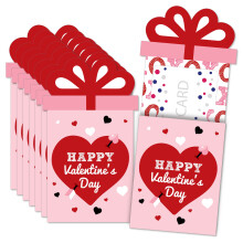 Big Dot of Happiness Conversation Hearts - Valentines Day Party Money and Gift Card Sleeves - Nifty Gifty Card Holders - Set of 8