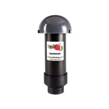 OdorHog Vent Stack Pipe Filter 4 Sizes  Black ABS with Mushroom Cap  Removes Outdoor Septic and Sewer Odors (fits 1.5 or 2.0-inch)