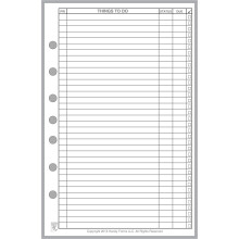 Klassiek formaat to-do-lijstplanner insteekformaat en geperforeerd met 7 gaten voor notitieboekjes met 7 ringen, zoals Franklin etc. (5,5"" x 8,5"")