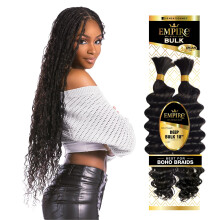 Sensationnel Empire bulk braiding - diepe vlechten van echt haar voor knotless boho box of krullende losse golven (18 inch 2 DONKERBRUIN)