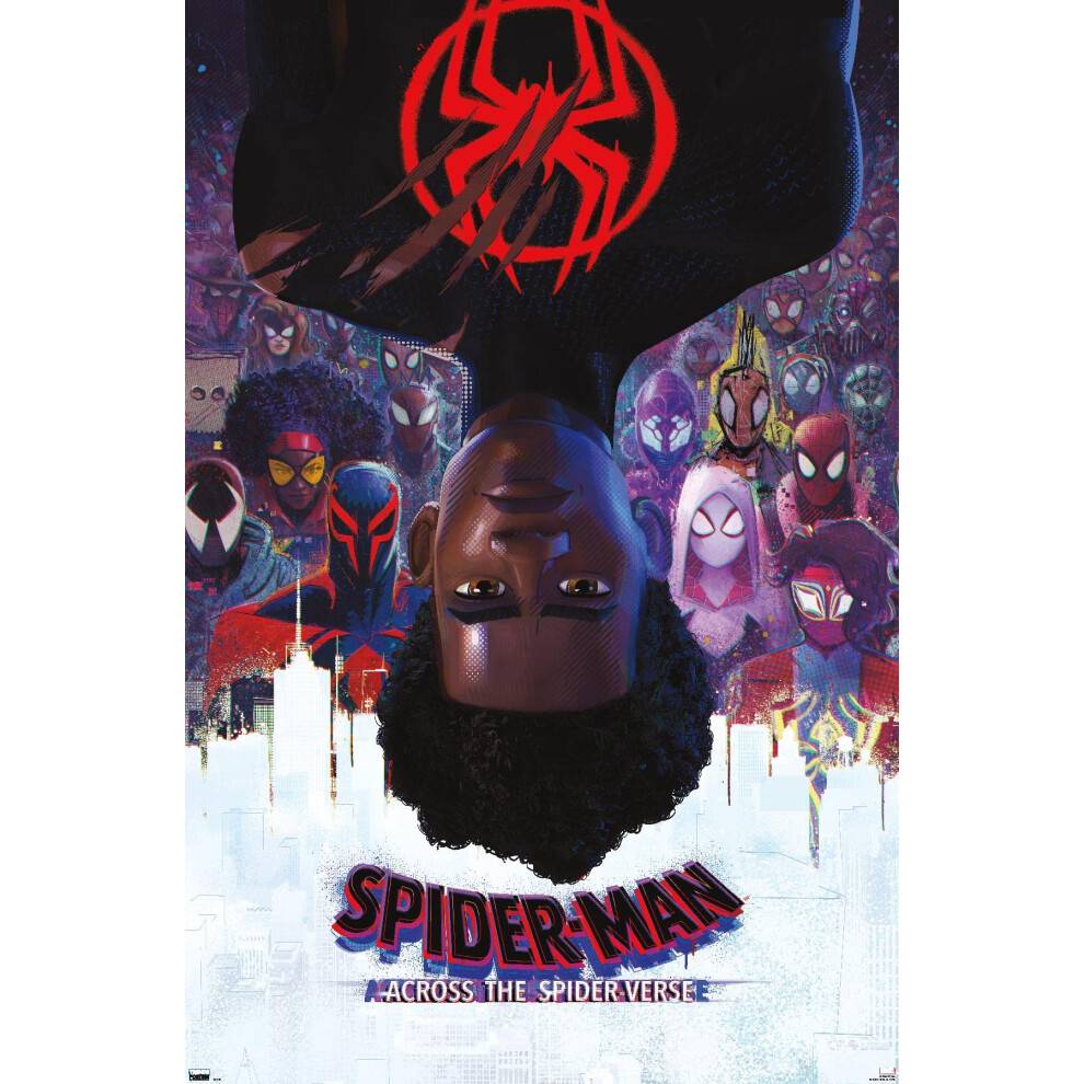 Tendances International Marvel Spider-Man : Across the Spider-Verse - Affiche murale officielle 22,38"""" x 34"""" Version sans cadre