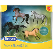 Breyer Horses Stablemates ????s? se ????s? | Set 4 a????? | ?a????d? ??a ????a | F?????e? a????? | 9,75 x 2,5 e?. | ??? a?a 1:32 | ???t??? #6935