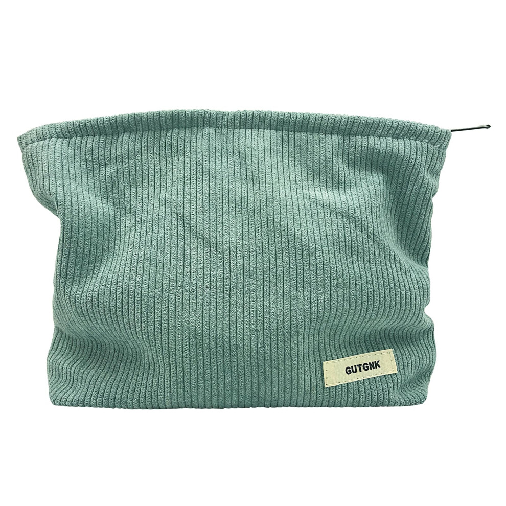 Gutgnk Light/Blue/Gray Corduroy Ladies Cosmetic Bag Large Capacity Canvas Cosmetic Bag Travel Toiletry Bag Accessories Organizer