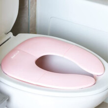 Jool Baby Folding Travel Potty Seat for Toddlers Fits Round & Oval Toilets Non-Slip Suction cups Includes Free Travel Bag (Pink)