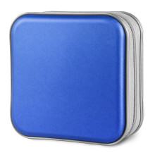 SIVEIT CD -sag 40 Kapacitet CD/DVD Case indehavere tegnebog Hård plast DVD -disksager opbevaringsbindemiddel til bilhjemmekontorrejser (blå)