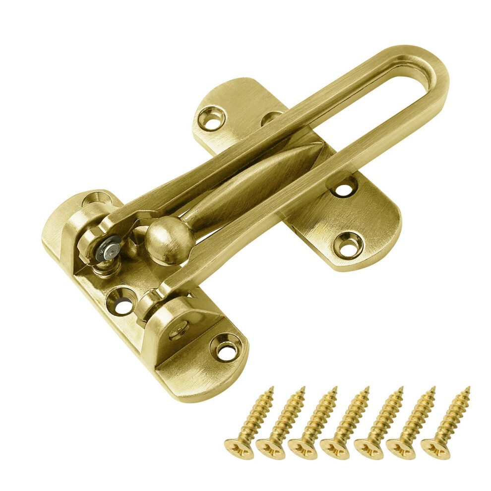 SAISN Door Reinforcement Lock Latch Swing Bar Lock for Home Security Front Door Locks for Kids Thicken Solid Aluminium Alloy (Gold)-image-OPC-PFFRKR9-NEW