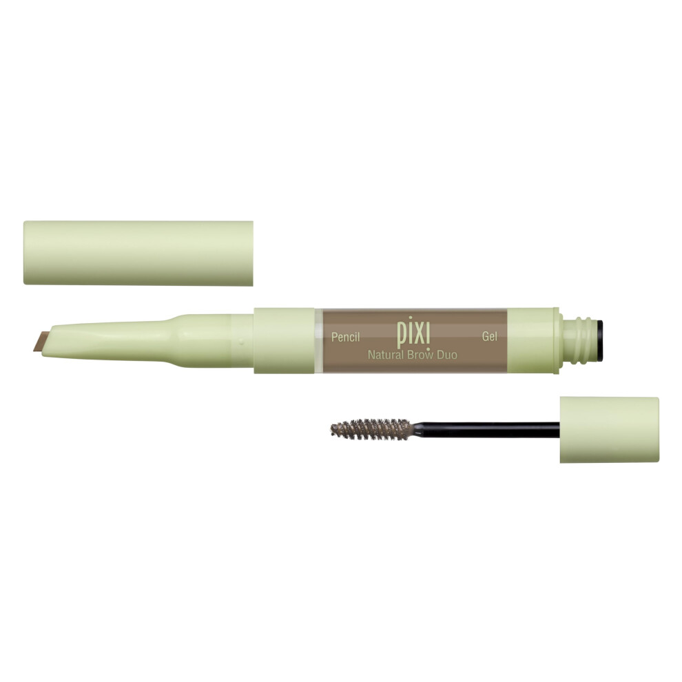 Pixi Natural Brow Duo - Natural Blonde  Precision Pencil & Tinted Gel  Waterproof Brow Shaper for All-Day Hold  Paraben-Free  0.2oz