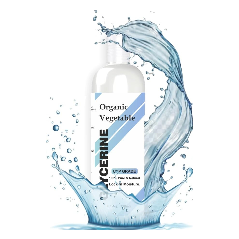 Raslok 100% Pure & Natural Vegetable Glycerine | For Skin & Hair | Versatile Skin Care Softening And Moisturizing 4 Fl Oz - 120 Ml