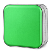 Siveit Estojo para CD, Capacidade para 40 CDs/DVDs, Bolsa Dura de Plástico para Armazenamento (Verde)