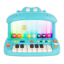 B. Toys Hippo Pop Musical Keyboard - Lysende klaver med 8 pop-up-fugle, 15 sange, 6 vuggeviser, 5 tilstande, tempo og lydstyrke, 12 mdr.+
