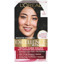 L'Oreal Paris Excellence Creme tarts hrmas pol hajszn 1 fekete szrke feds akr 8 htig minden hajtpusra 1 db-os csomag