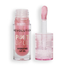 Revolution Pout Lip Oil Nourishing Tinted Lip Oil High Shine Non-Sticky Finish Vegan & Cruelty-Free Glam Pink Shimmer 0.13 oz