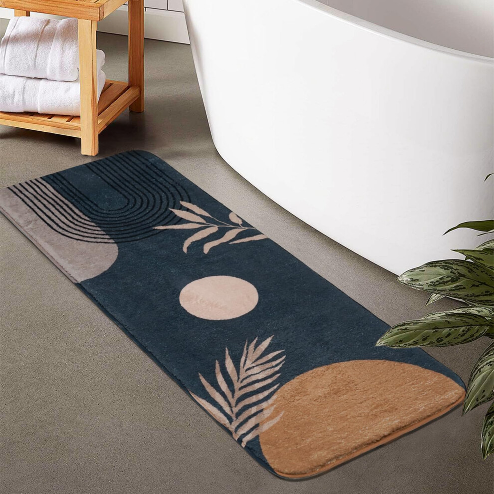 Tapis de salle de bain boh   me antid   rapant, grand et long, joli tapis de bain pour chambre     coucher, couloir, cuisine, doux, lavable