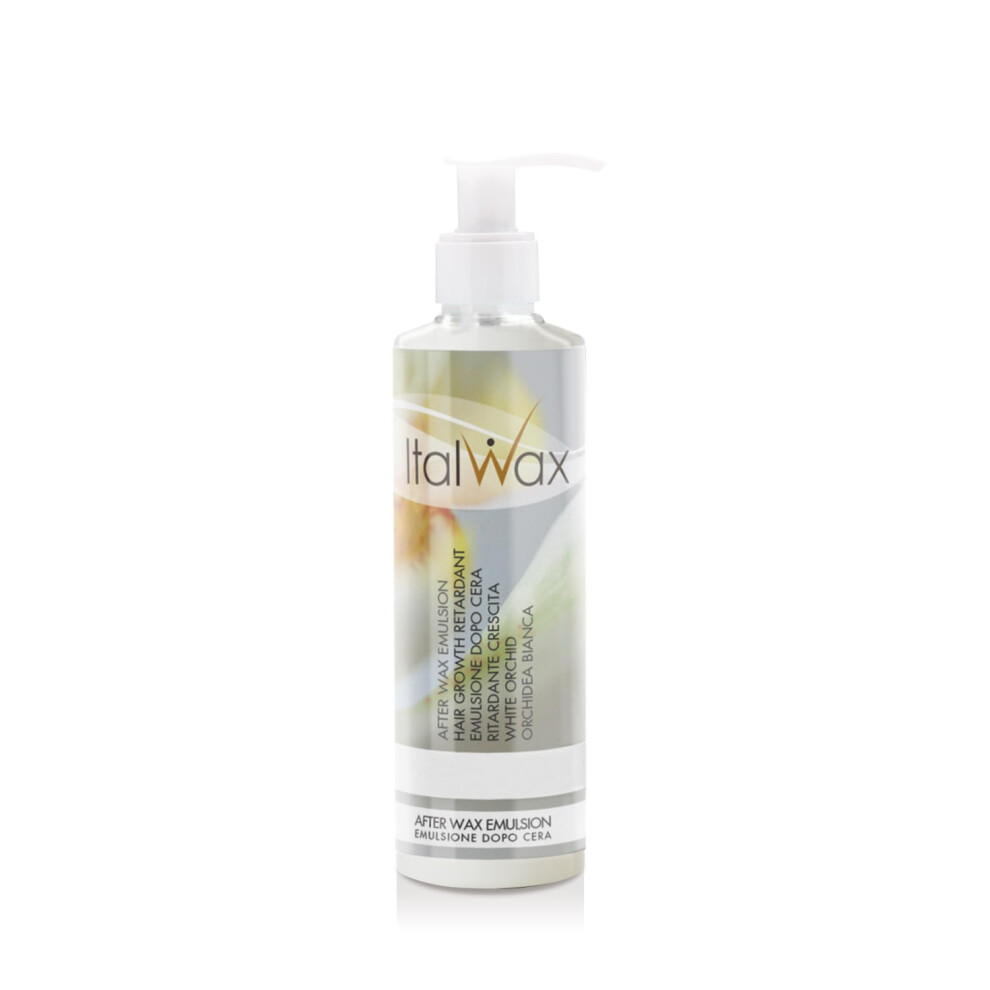 Italwax White After Wax Care Lotion - 250Ml / 8.45Fl.oz - Hair Growth Retardant - Orchid - Moisturizing And Removing Waxing Residues