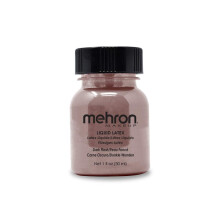 Mehron Makeup Liquid Latex | Maquiagem SFX | Maquiagem de l   tex de Halloween | Cola de l   tex para a pele | Cola prot   tica 1 fl oz (30 ml) (carne