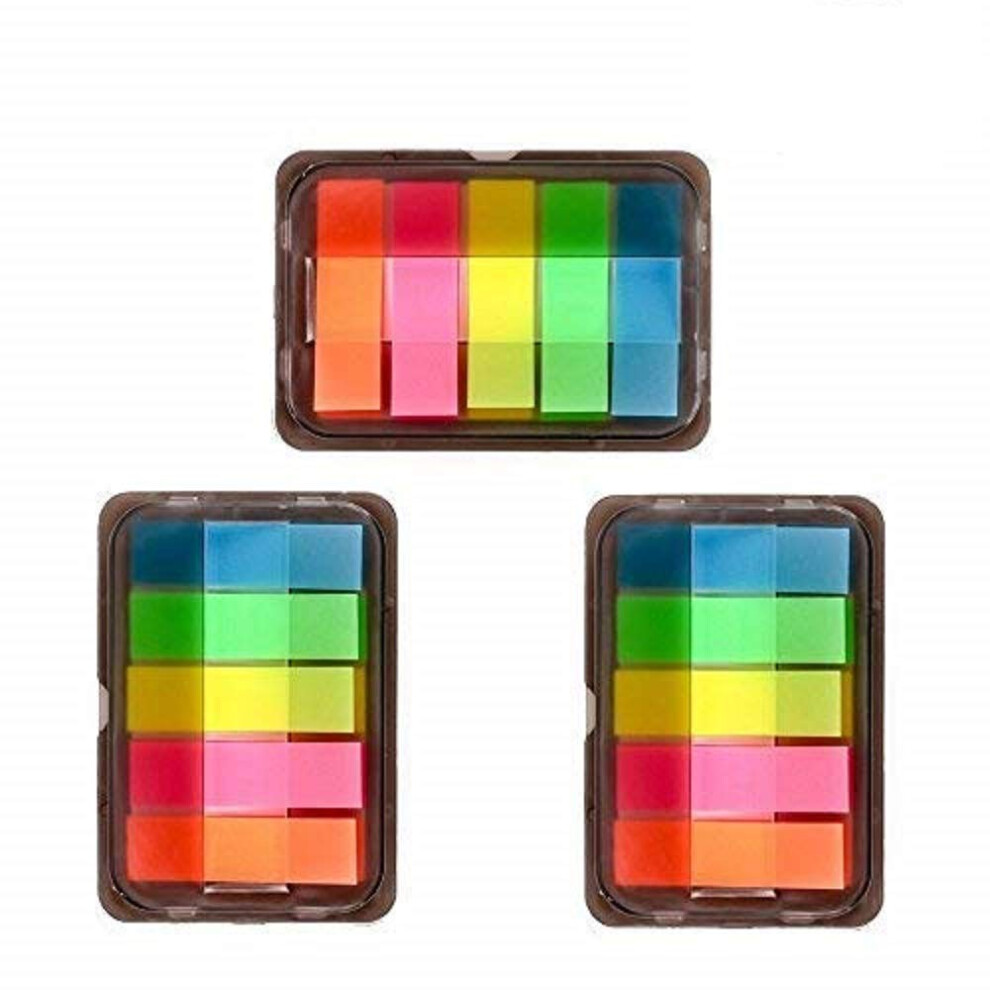 Imagitek 3 Listy Neonov Indexov Zloky Vlajecky Znacky Strnek Samolepc Blocky S Krabickou Prusvitn Prouky Na Psan Knih/Strnek 300 Kusu-image