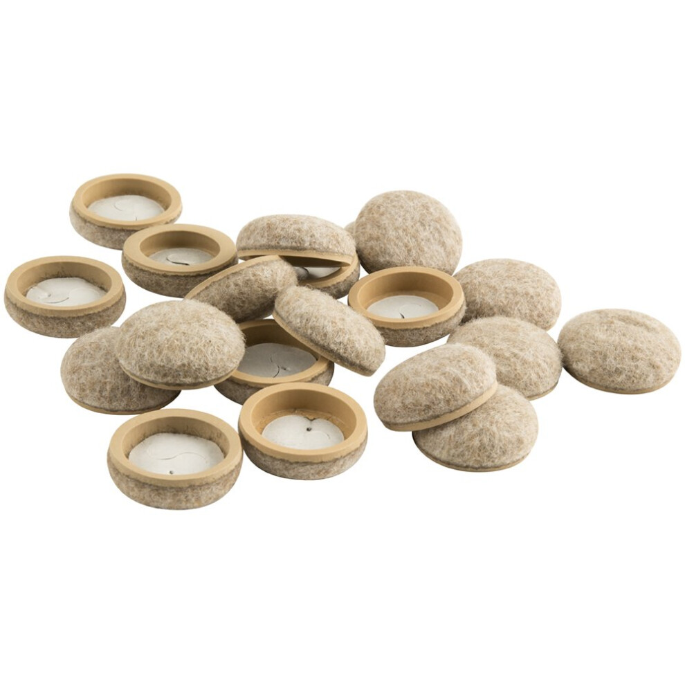 Super Sliders 4318595N Formed Felt 1 Furniture Movers For Hard Surfaces (20 Piece) -Oatmeal Round Supersliders 1 Inch Beige Count 074523031858