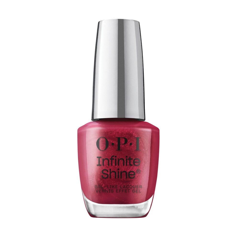 OPI Infinite Shine I'm Not Really a Waitress | Opaque Dark Red Crme Long Wear Gel Like Nail Polish | Vegan  Long Lasting  Streak Free