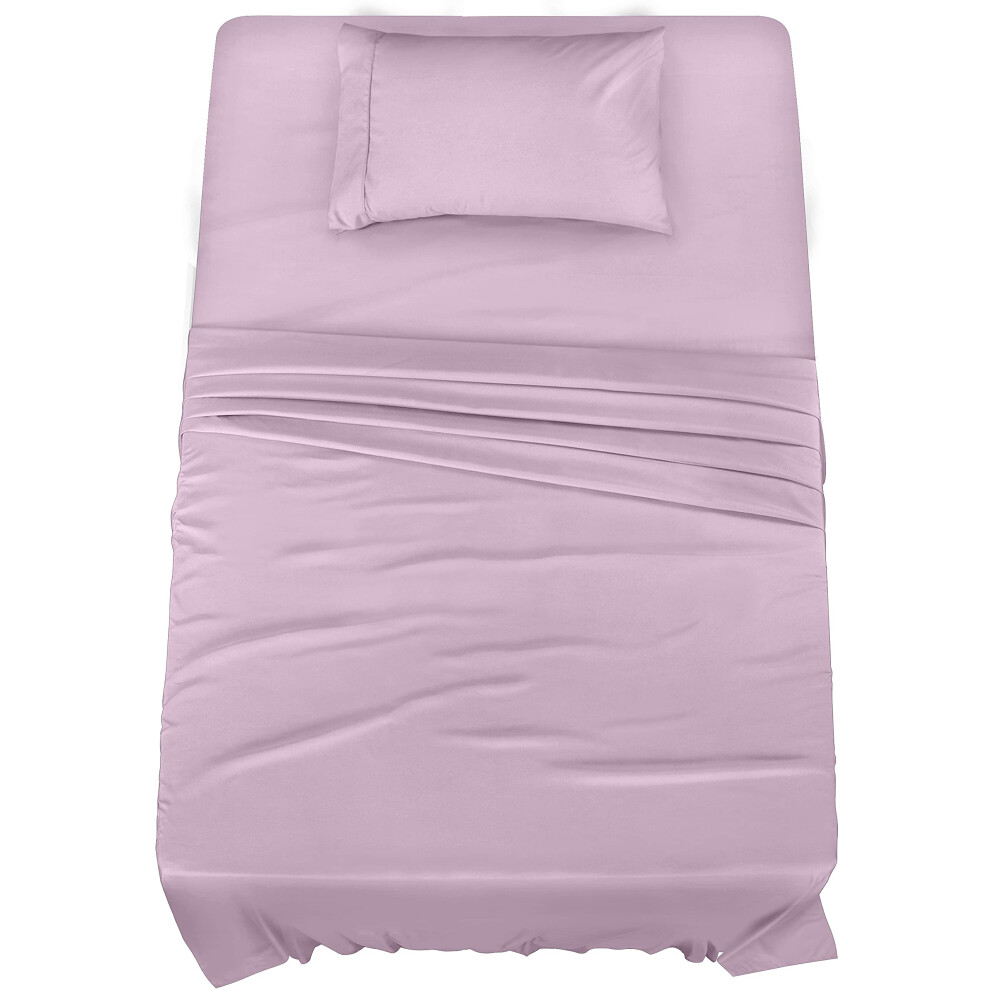 Utopia Beddengoed Lavender Utopia Bedding Twin Bed Sheets Set - 3 Piece Bedding - Brushed Microfiber - Shrinkage And Fade Resistant - Easy Care (Twin )