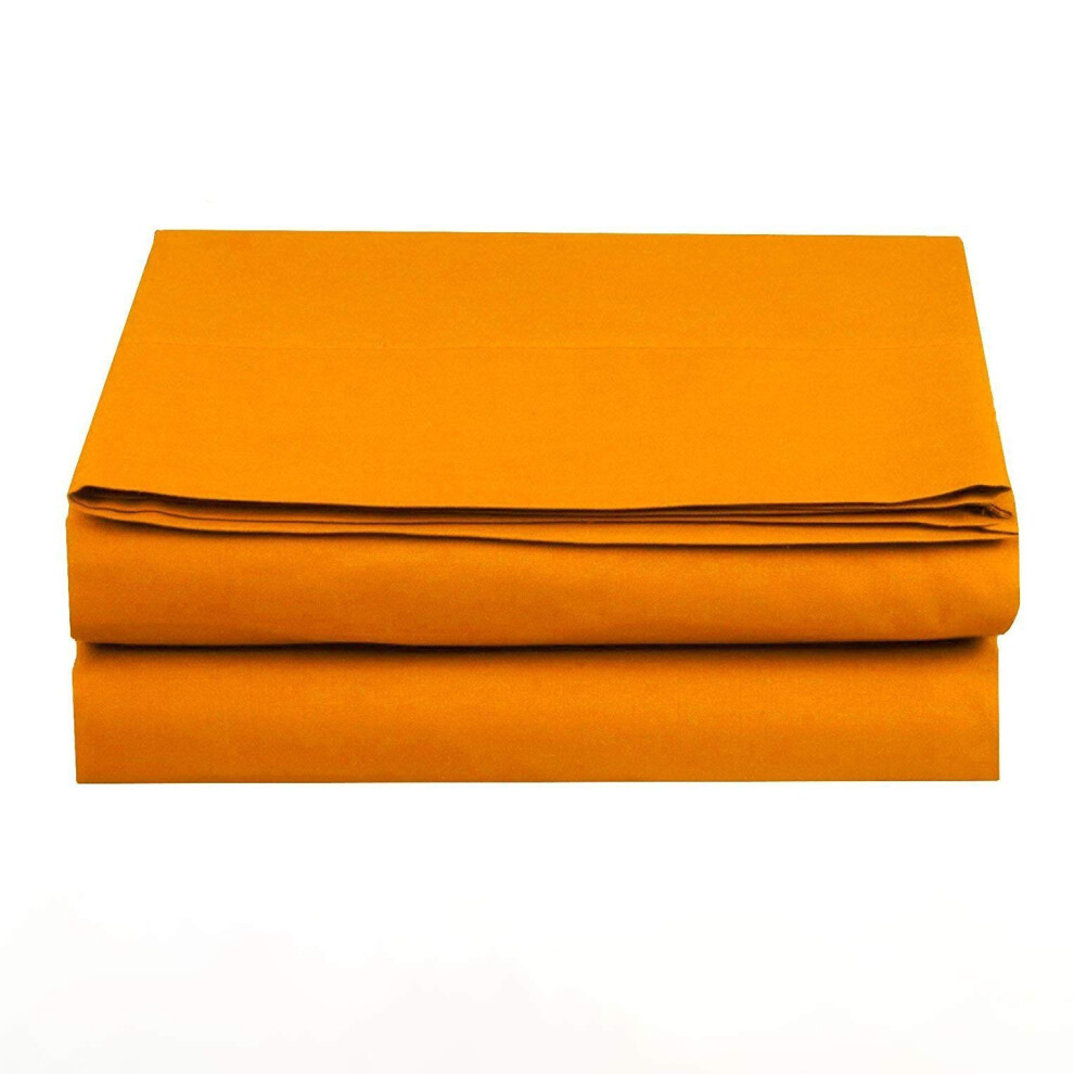 Drap-housse de luxe sur Amazon Elegant Comfort Drap-housse infroissable 1500 de qualit   h  teli  re de premier ordre, 1 pi  ce, King Size, orange vif
