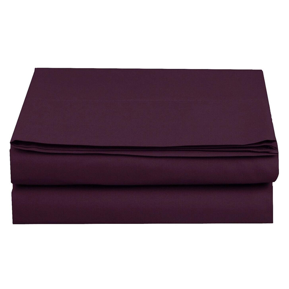 Drap-housse de luxe sur Amazon Elegant Comfort, infroissable, 1500 cm, qualit   h  teli  re haut de gamme, 1 pi  ce, taille double/double XL, violet