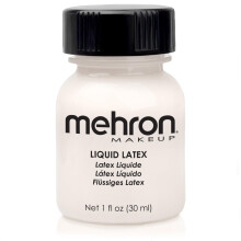 Mehron Makeup Liquid Latex | Maquiagem SFX | Maquiagem de l   tex de Halloween | Cola de l   tex para a pele | Cola prot   tica 1 fl oz (30 ml) (carne