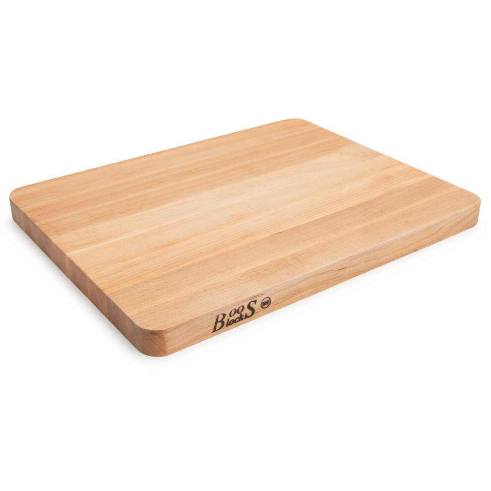 John Boos Boos Block Chop-N-Slice-Serie Omkeerbare Houten Snijplank Met Afgevlakte Hoeken, Dikte 1,25 Inch, Esdoornhout, 20"" X 15"" X 1 1/4""-image