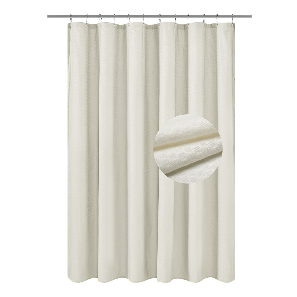 Rideau ou doublure de douche en tissu microfibre doux Barossa Design, qualit    h   teli   re, lavable en machine, hydrofuge, cr   me, 70 x 72 pouces