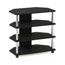 Furinno Turn-N-Tube Assembly Easy Assembly a 4 livelli Petite Entertainment Center / TV Stand / TV UNIT / TV Desk inossidabile in acciaio Americano /