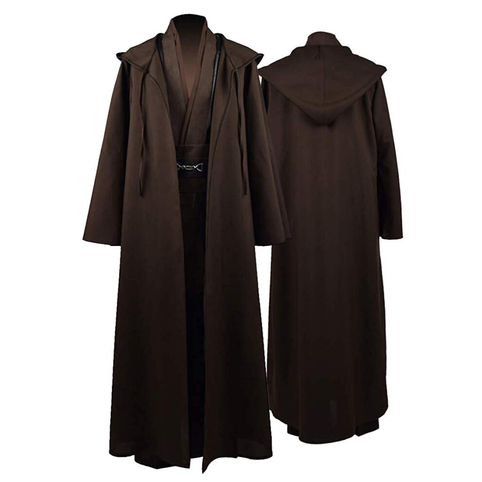 Rongxu Costume de cosplay pour homme, tunique     capuche, ensemble complet pour Halloween, taille am   ricaine (XXX-Large, marron (ensemble complet))