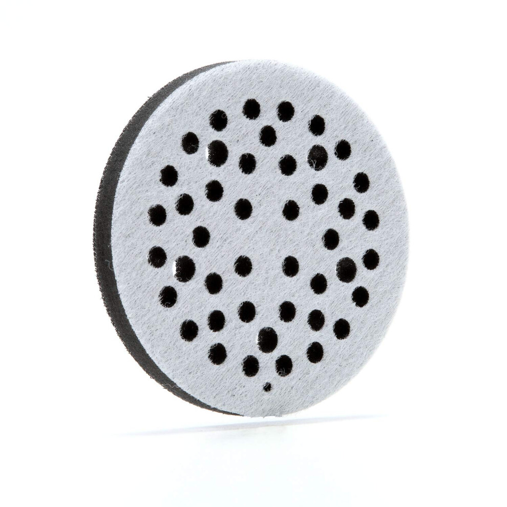 3M Clean Sanding Soft Interface Disc Pad  44 Holes - Disc Backup Pad for Vacuum Sander - Hook and Loop Attachment - 5"""" x .5"""" - 28321