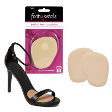 Foot Petals Ball of Foot Cushions Metatarsal Pad Lasting Comfort Relief Prevent Toe Sliding Overhang Women's Heels 1 pair Khaki