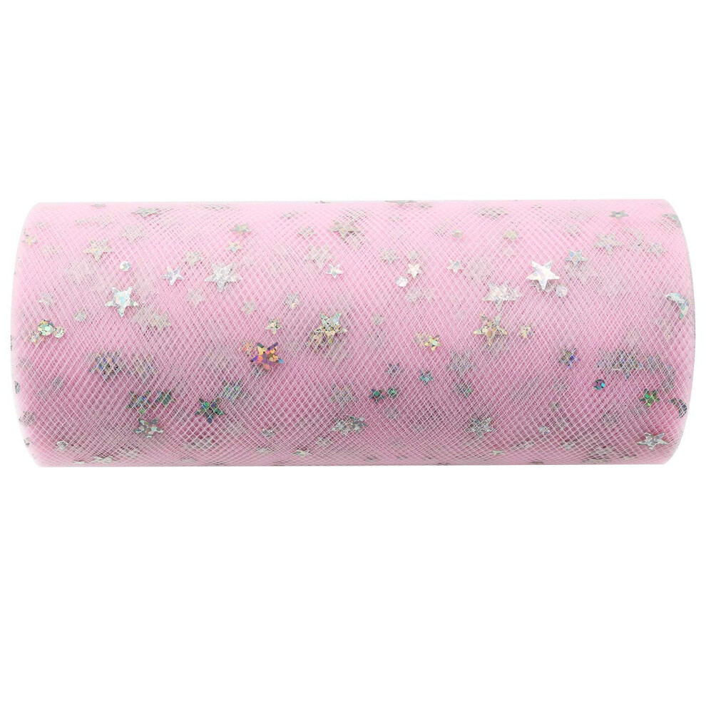 Rouleau de tulle    paillettes   toiles roses Ruiwaer de 10 m  tres, largeur 15 cm, pour travaux manuels, n  uds, jupes ou emballages cadeaux