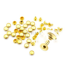 CRAFTMEMORE 200 Pack lederen klinknagels enkele dop snelle klinknagel metalen stud bevestigingsmiddelen ronde dop voor tas riem portemonnee leer amba