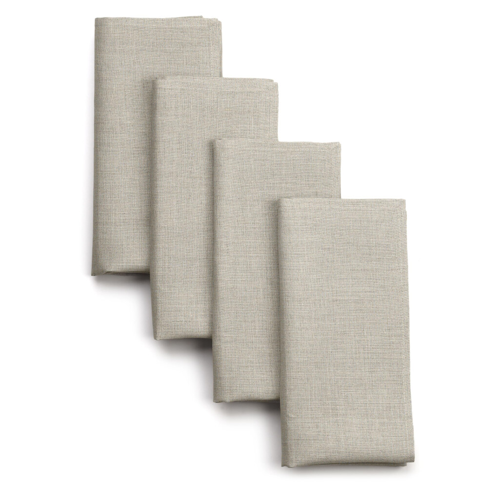 Serviettes de table en lin D'Moksha Homes 45 x 45 cm - Lot de 4 serviettes en lin 100 % naturel - Serviettes lavables en tissu naturel pour P  ques