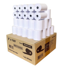 (50 Rolls) 3 x 165 1-Ply Bond Receipt Paper POS cash Register Paper TMU200 SRP275 Star sp 700 Kitchen Printer Paper Rolls from Nayelish