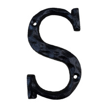 5 Inch High House Letters Solid Cast Iron Home Address Letters Perfect Matching Our 5.5 Inch House Numbers Black Finished (Letter S)