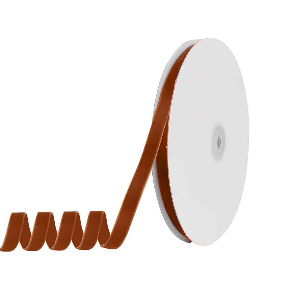 Ruban De Velours Kaki 3/8"" X 20 Yards Pour Couronne De Sapin De No L, D Coration Vintage, Artisanat Fait Main, Ornements, Emballage Cadeau Et Fab-image