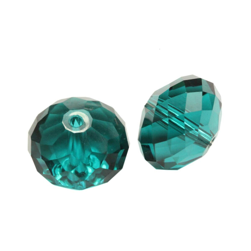 Lot De 24 Perles Facettes En Cristal Autrichien Adabele De 8 Mm, Vert Meraude, Compatibles Avec Les Cristaux Swarovski 5040 Preciosa SS1R-824-image