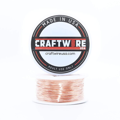 Craftwire USA Στερεό Χάλκινο Καλώδιο, Λαμπερό, Μαλακό, 150 πόδια, 28 Gauge