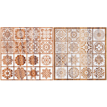 32 St   ck (6 x 6 Zoll) wiederverwendbare Schablonen, Mandala-Schablonen, Mandala-Punkt-Malschablonen zum Malen, Kunst, Scrapbook-Vorlagen (wei    -