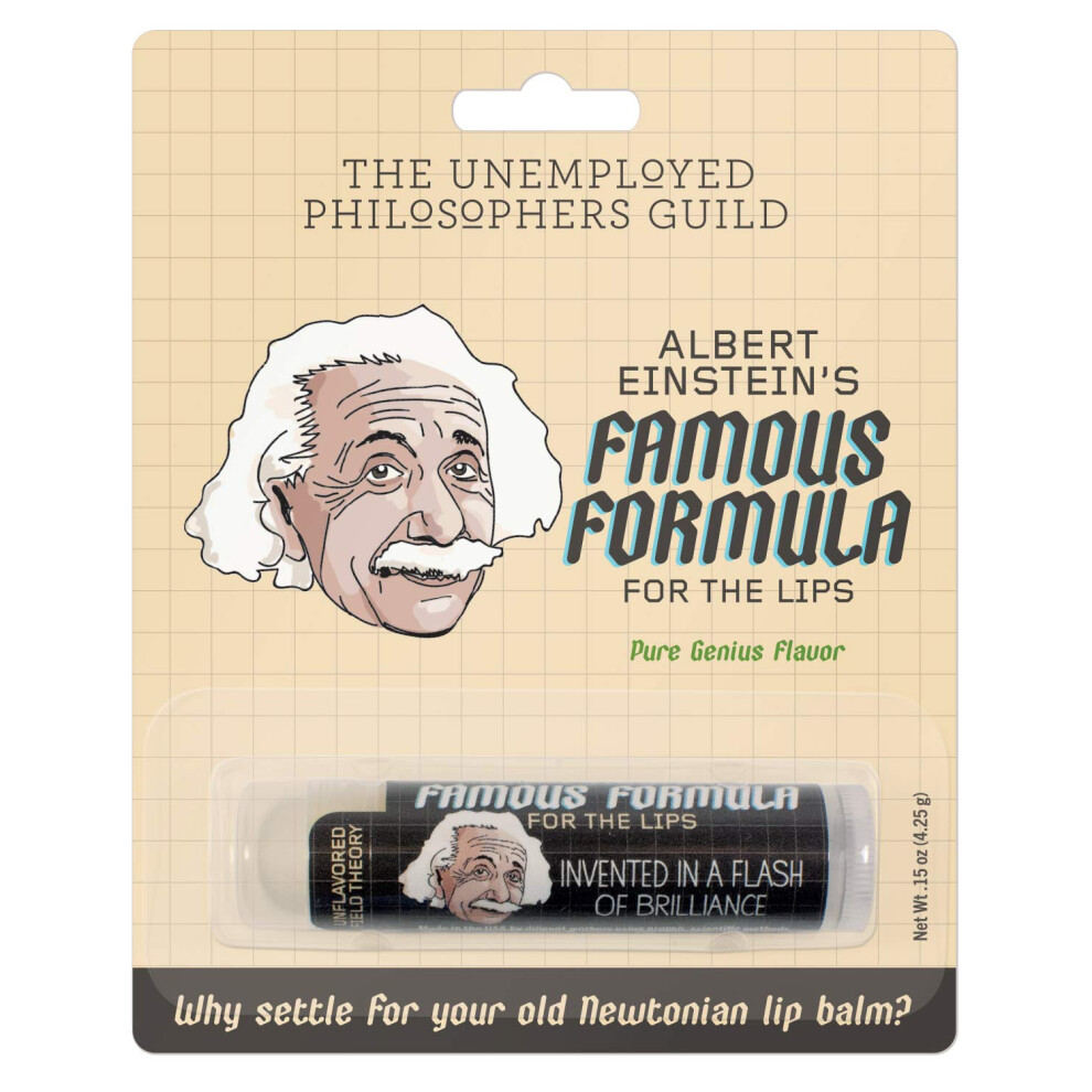 The Unemployed Philo Einstein's Famous Formula For The Lips Lip Balm Tube Unflavored- Cruelty-Free And Made In The Usa From Natural And Imported Ingredients